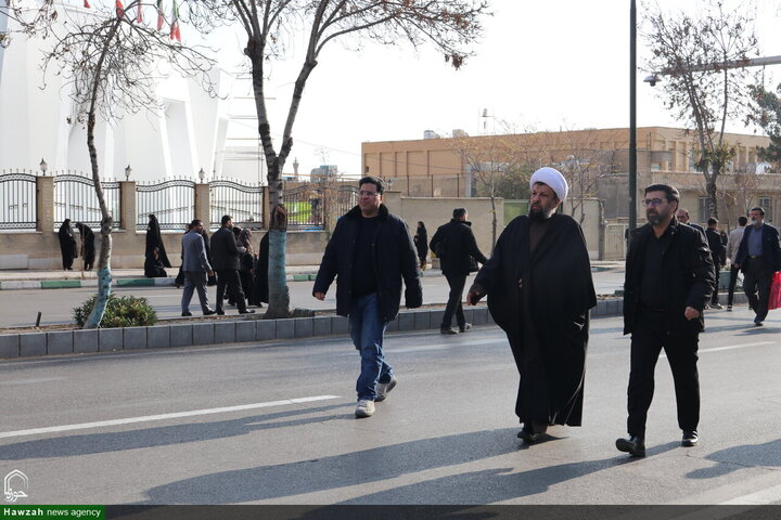 تشييع جثمان سماحة السيد محمد شاهجراغي في مدينة سمنان