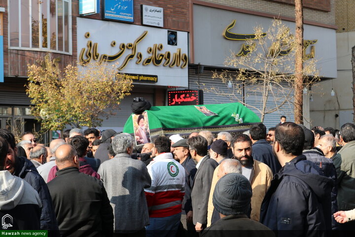 تشييع جثمان سماحة السيد محمد شاهجراغي في مدينة سمنان