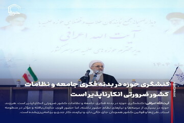 عکس نوشت| کنشگری حوزه در بدنه فکری جامعه و نظامات کشور ضرورتی انکارناپذیر است