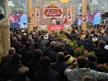 تصاویر/ بیست و سومین یادواره شهدای راوندو ۵ شهید گمنام نورالشهدای راوند