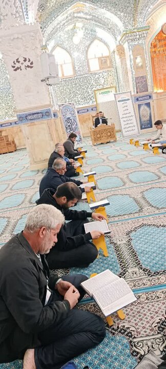 تصاویر/محفل نورانی انس با قرآن کریم در جوار مضجع شریف حضرت علی‌ابن‌باقر (ع)