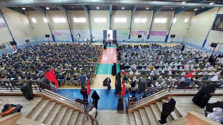 تصاویر/ اجتماع دانش‌آموزان کاشانی در«سوگ خورشید»