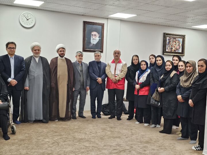 تصاویر/دیدار بانوان جمعیت هلال احمر کردستان به مناسبت روز زن، با حجت‌الاسلام والمسلمین پورذهبی