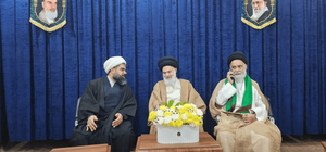دیدار آیت‌الله حسینی بوشهری با امام جمعه شهرستان بندرلنگه