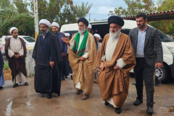دیدار آیت‌الله حسینی بوشهری با امام جمعه شهرستان بندرلنگه