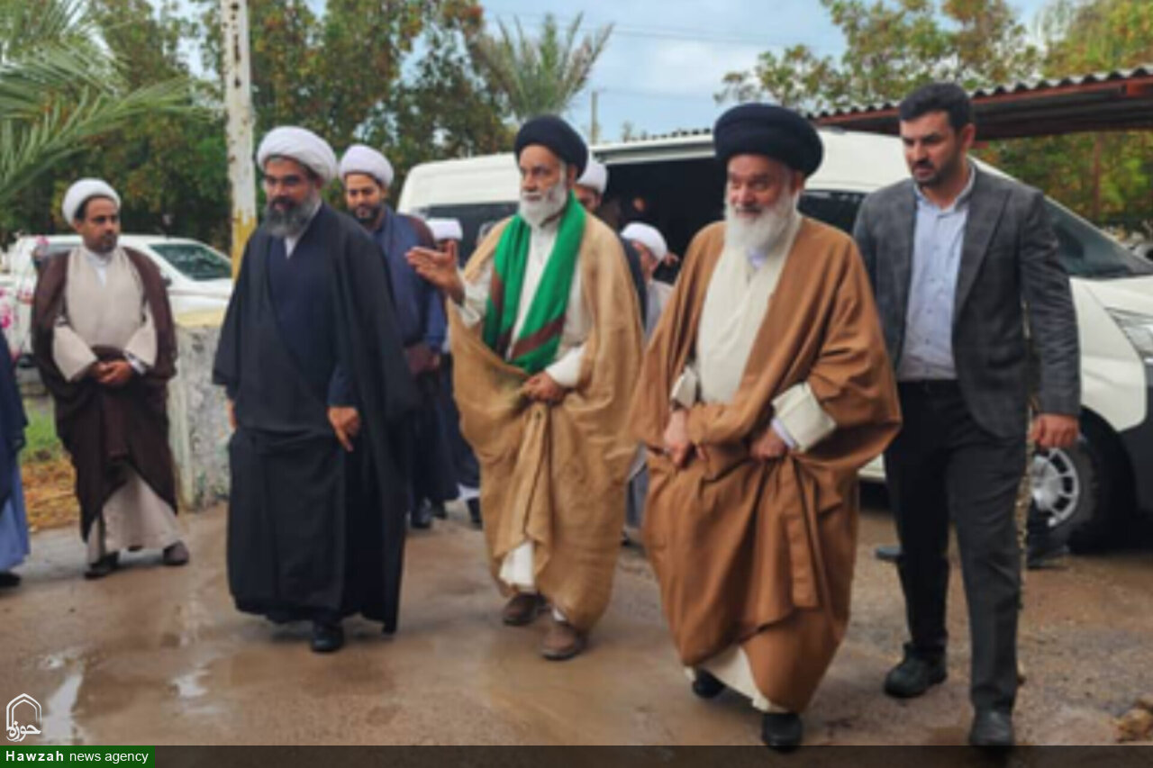 دیدار آیت‌الله حسینی بوشهری با امام جمعه شهرستان بندرلنگه