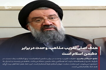 عکس نوشت| هدف اصلی تقریب مذاهب، وحدت در برابر دشمن اسلام است