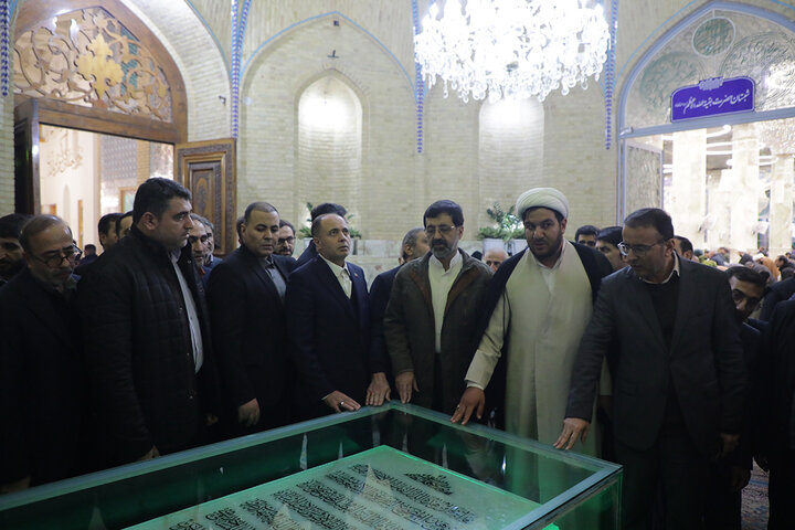 وزیر جهاد کشاورزی زائر حرم بانوی کرامت شد + تصاویر