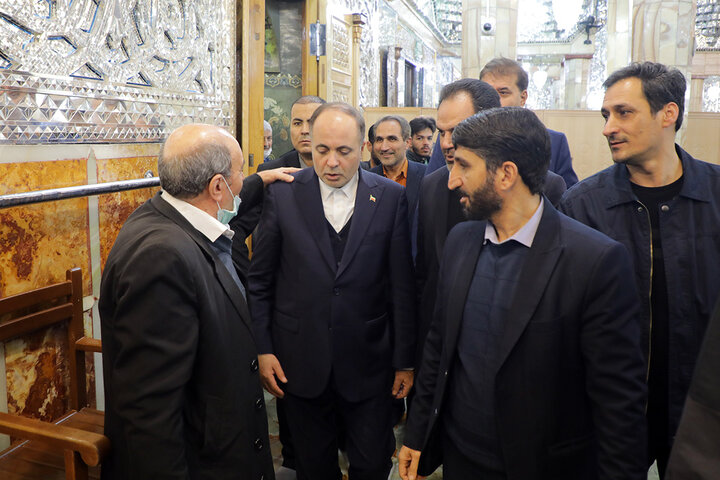 وزیر جهاد کشاورزی زائر حرم بانوی کرامت شد + تصاویر