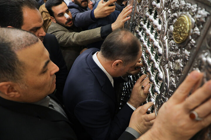 وزیر جهاد کشاورزی زائر حرم بانوی کرامت شد + تصاویر