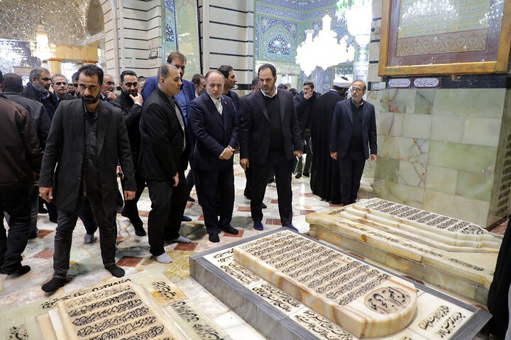 وزیر جهاد کشاورزی زائر حرم بانوی کرامت شد + تصاویر