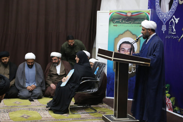 تصاویر/تکریم و بزرگداشت مقام مادر طلبه شهید مدافع حرم مصطفی خلیلی