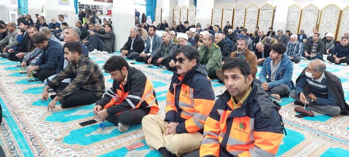 نمازجمعه امروز شهر جم به روایت تصویر