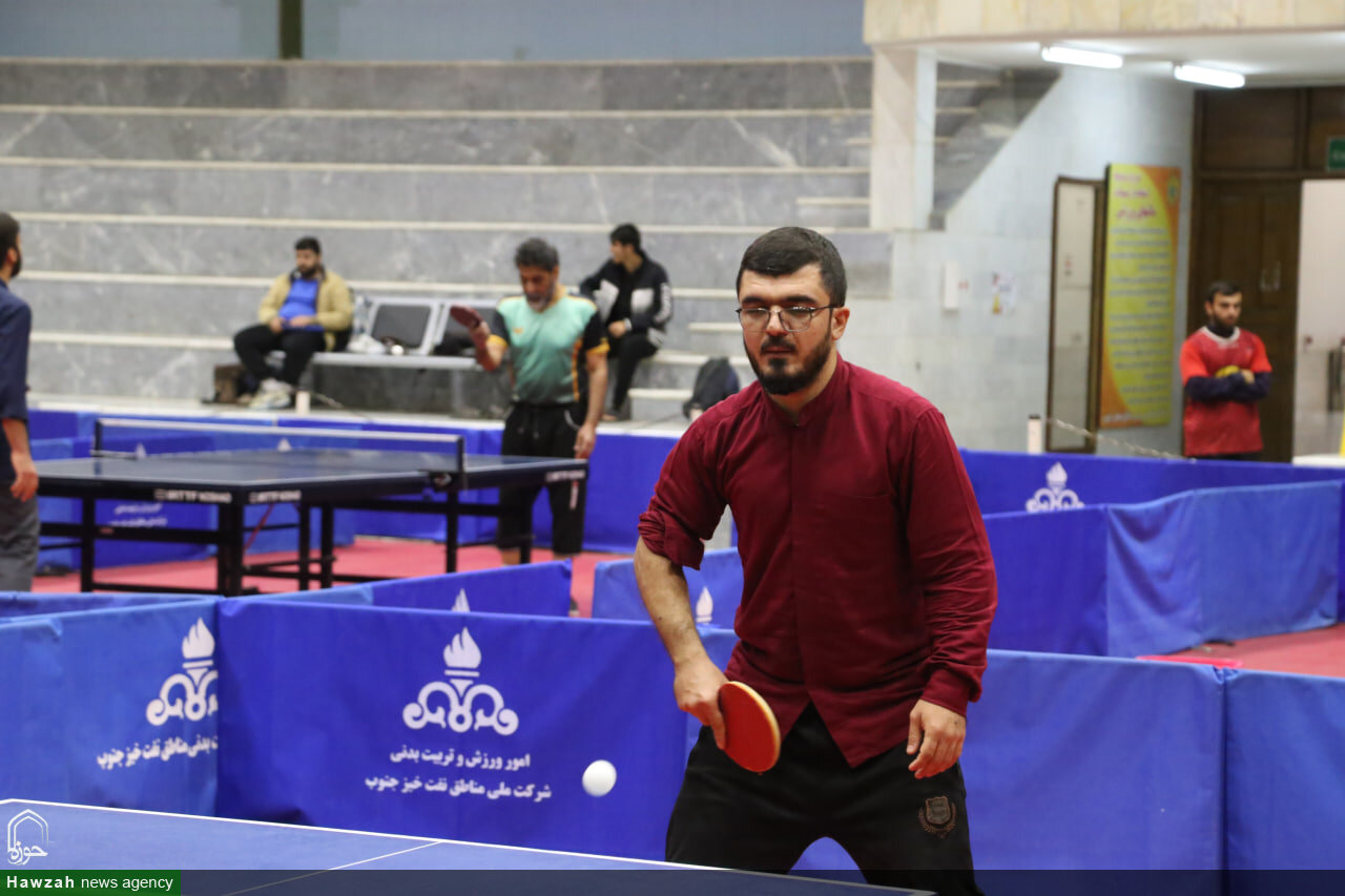 تصاویر/ برگزاری مسابقات پینگ پنگ جشنواره فرهنگی ورزشی طلاب و روحانیون استان خوزستان