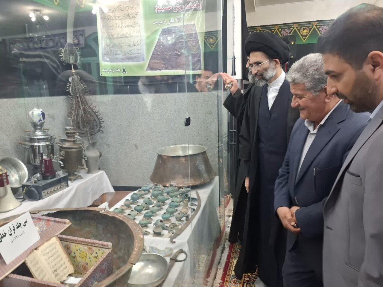 الواح ثبتی آئین‌های عزاداری محرم، هیئت سقایی علی اکبر(ع) بیدگل رونمایی شد +تصاویر