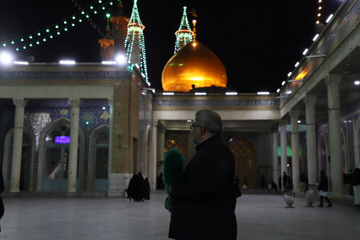 حال و هوای حرم در شب ولادت امام محمد باقر (ع) و شب یلدا