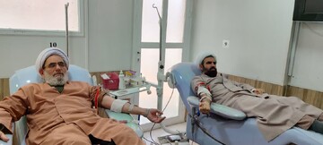 حضور مسئولان نهادهای حوزوی در آیین اهدای خون در رشت