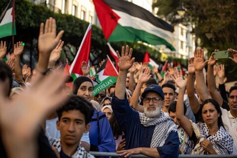 Thousands of Moroccans rally against normalization and Israeli genocide in Gaza