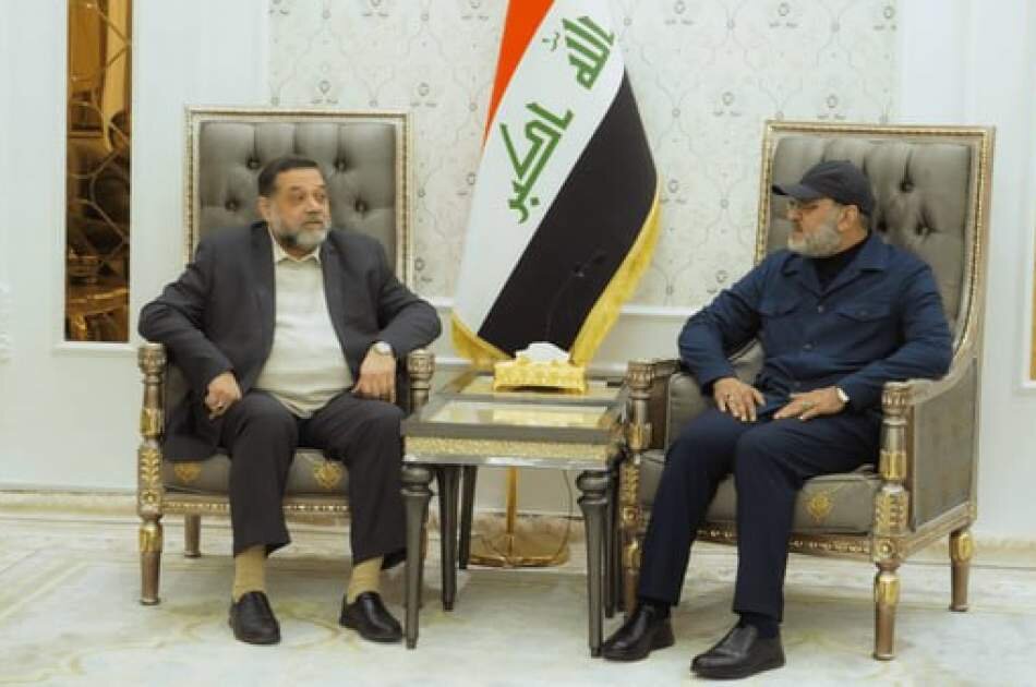 Hamas leaders meet with Iraqi Sayed al-Shuhada Brigades Secretary General