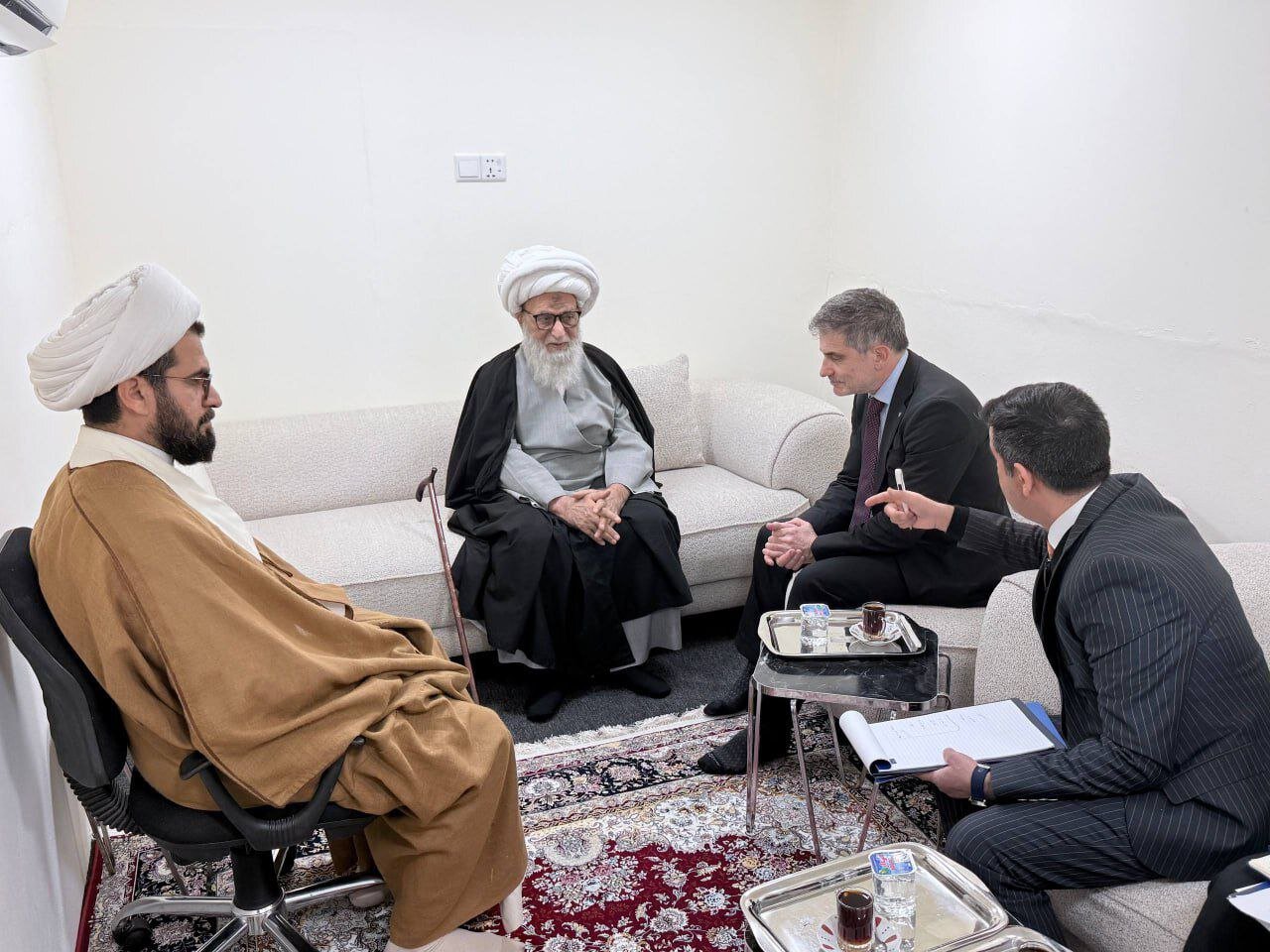 آیت اللہ العظمیٰ شیخ بشیر حسین نجفی سے عراق میں یورپی یونین کے سفیر کی ملاقات