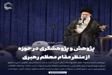 عکس نوشت| پژوهش و پژوهشگری در حوزه از منظر مقام معظم رهبری