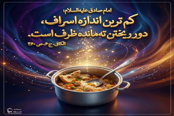 عکس نوشت| کم‌ترین جلوه اسراف