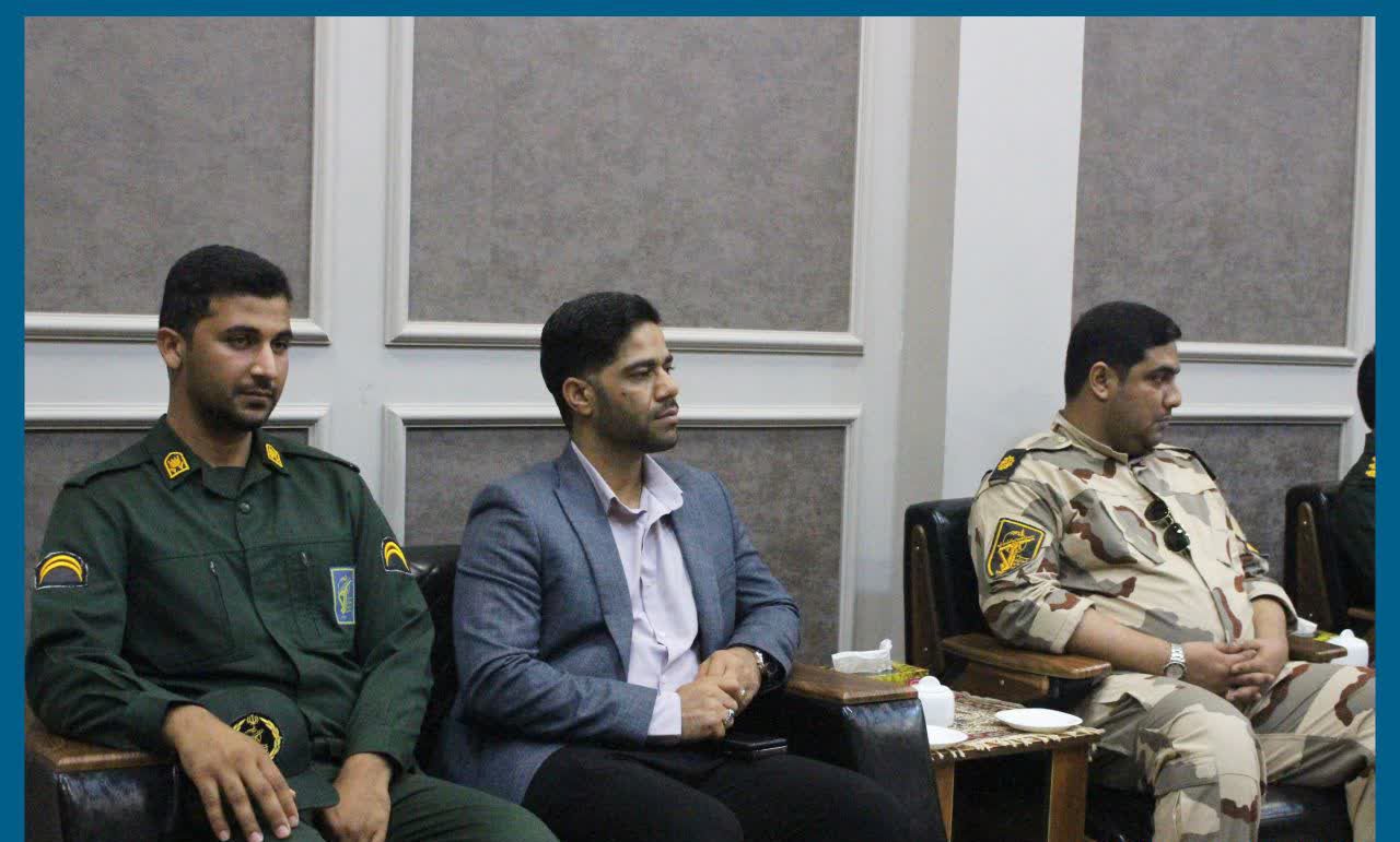 دیدار مسئول دفتر نمایندگی ولی‌فقیه در یگان حفاظت هواپیمایی سپاه استان با امام جمعه کیش