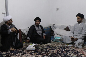 تصاویر/ دیدار معاون تبلیغ استان کرمان با مبلغ طرح هجرت روستای ابارق بم