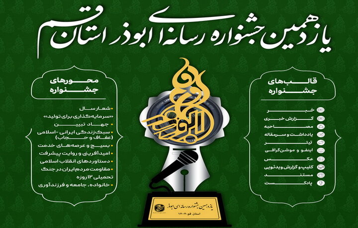 فراخوان یازدهمین جشنواره رسانه‌ای ابوذر استان قم اعلام شد + جزئیات کامل