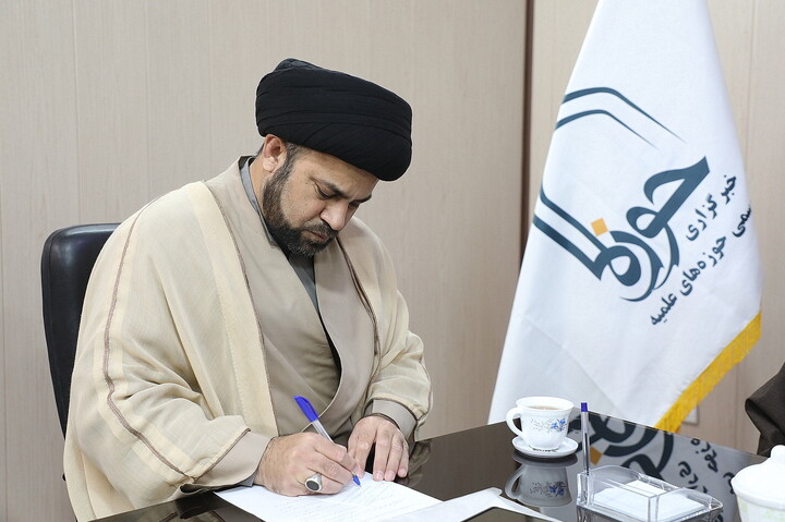 تصاویر/ بازدید رئیس علمای مکتب اهل‌بیت(ع) و سرپرست عالی جامعةالرضا(ع) پاکستان از خبرگزاری حوزه