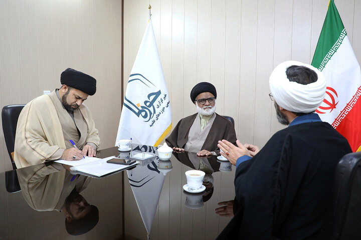 تصاویر/ بازدید رئیس علمای مکتب اهل‌بیت(ع) و سرپرست عالی جامعةالرضا(ع) پاکستان از خبرگزاری حوزه