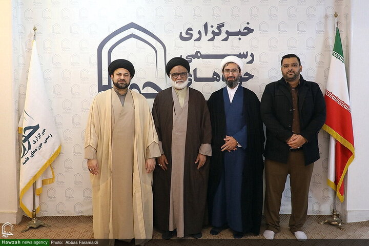 رئيس مجمع علماء أهل البيت (عليهم السلام) والمشرف الأعلى لجامعة الإمام الرضا (عليه السلام) في باكستان يزور "وكالة أنباء الحوزة"