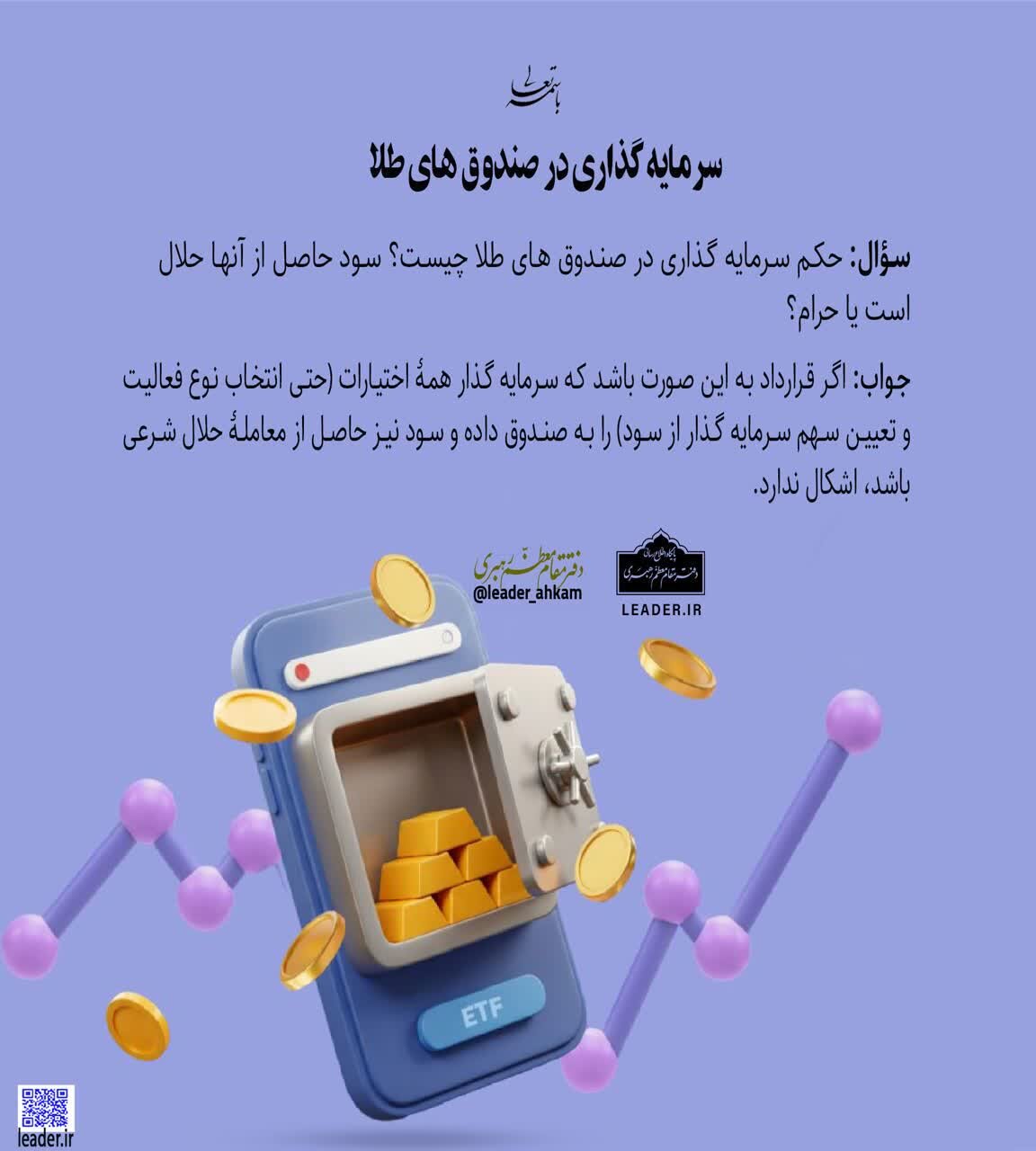 احکام شرعی | سرمایهگذاری در صندوقهای طلا