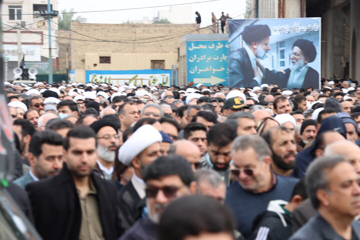 آیین تشییع پیکر آیت الله شفیعی در اهواز