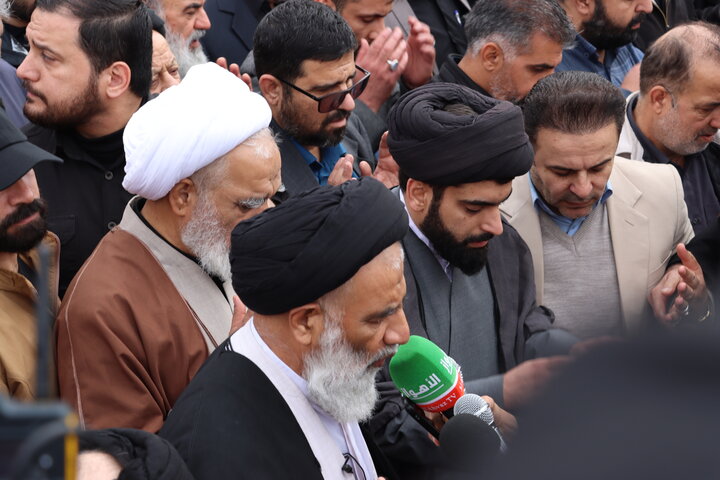 آیین تشییع پیکر آیت الله شفیعی در اهواز