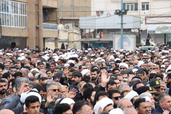 آیین تشییع پیکر آیت الله شفیعی در اهواز