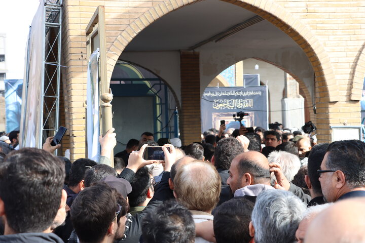 آیین تشییع پیکر آیت الله شفیعی در اهواز