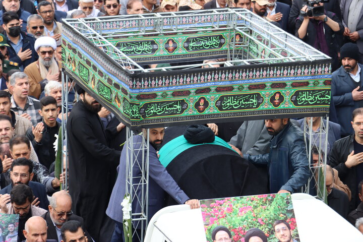 آیین تشییع پیکر آیت الله شفیعی در اهواز