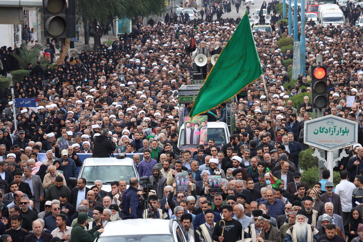 آیین تشییع پیکر آیت الله شفیعی در اهواز