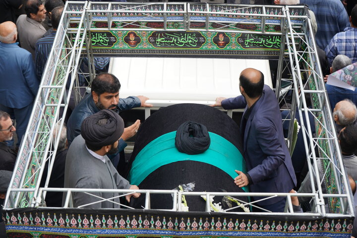 آیین تشییع پیکر آیت الله شفیعی در اهواز