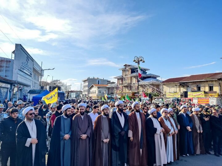 حضور طلاب و روحانیون استان گیلان در یوم‌الله نهم دی، روز بصیرت و میثاق امت با ولایت
