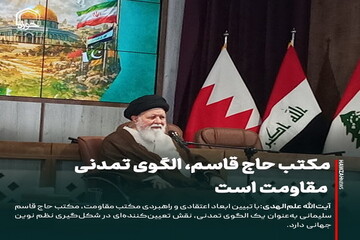 عکس نوشت| مکتب حاج قاسم، الگوی تمدنی مقاومت است