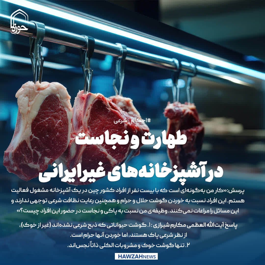 عکس نوشت| طهارت و نجاست در آشپزخانه‌های غیرایرانی