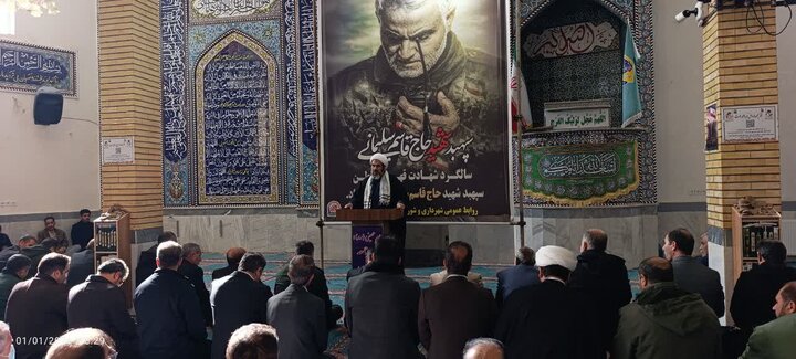 تصاویر/مراسم گرامیداشت سالروز شهادت حاج قاسم در کوهدشت