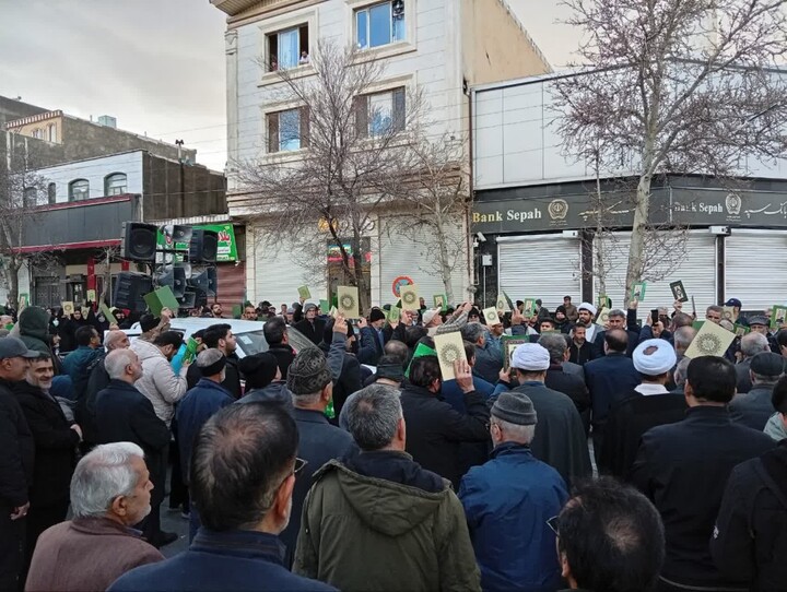 تصاویر / خروش مردم سراسر استان همدان در پی هتک حرمت به ساحت قرآن کریم