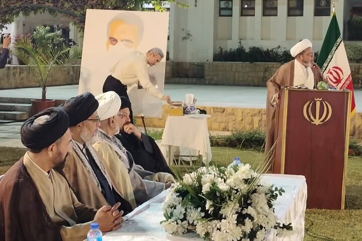 علامہ شبیر میثمی کی ایرانی قونصلیٹ کراچی میں پروگرام "یاد شہدائے مقاومت" میں خصوصی شرکت اور خطاب