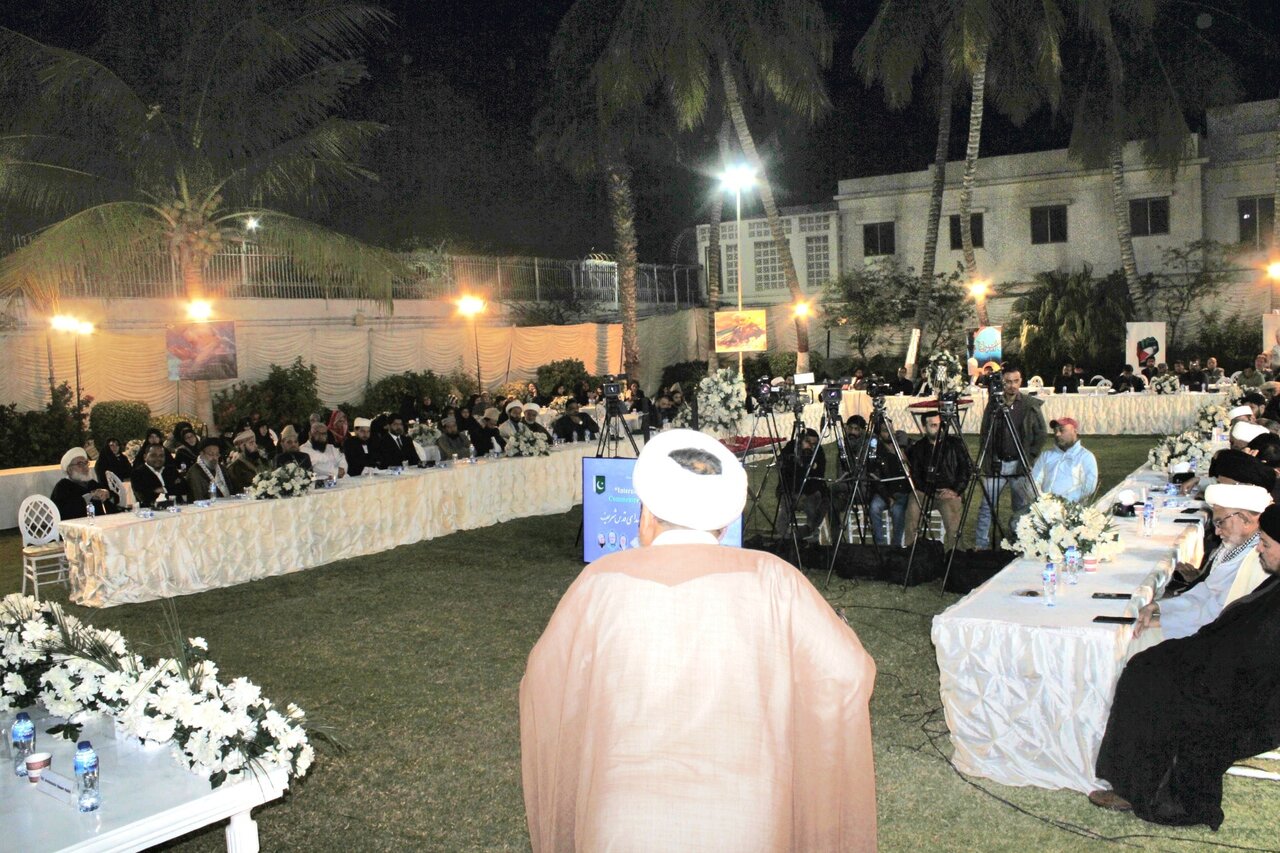 علامہ شبیر میثمی کی ایرانی قونصلیٹ کراچی میں پروگرام "یاد شہدائے مقاومت" میں خصوصی شرکت اور خطاب