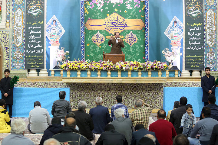 جشن شام میلاد امام علی (ع) در حرم بانوی کرامت + تصاویر