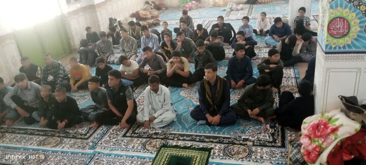 تصاویری برگزاری مراسم اعتکاف در شهر عباس‌آباد سردار