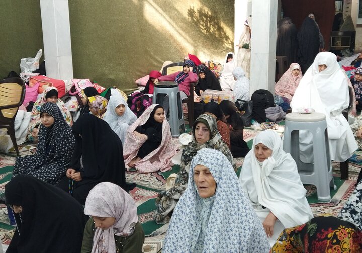 تصاویر/ مراسم سوگواری وفات حضرت زینب(س) در جمع معتکفین مسجد جامع حضرت ابوالفضل(ع)